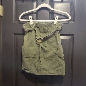 A.L.C. Olive High-Waist Skirt with Belt